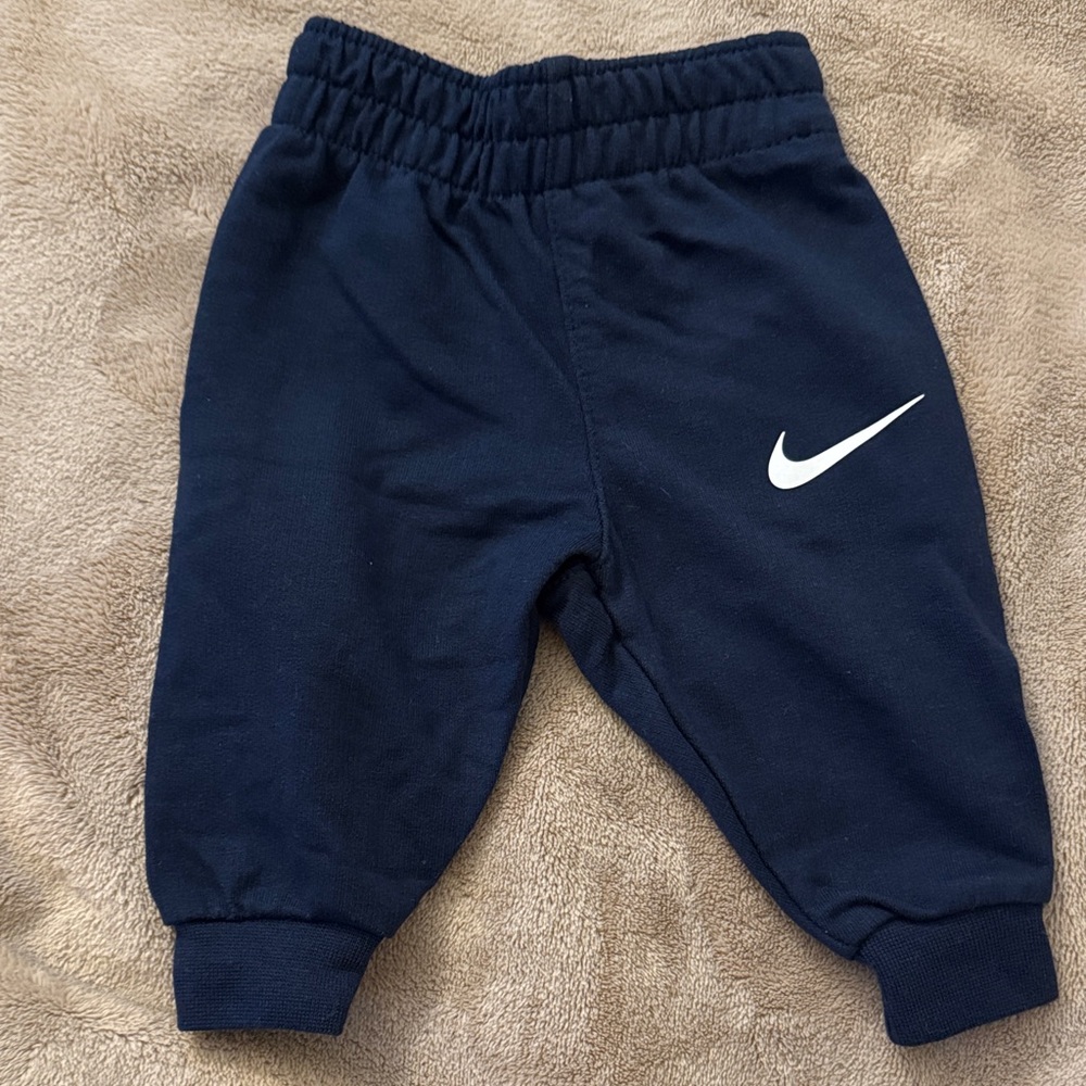 Nike Kids Dark Blue Joggers with White Logo